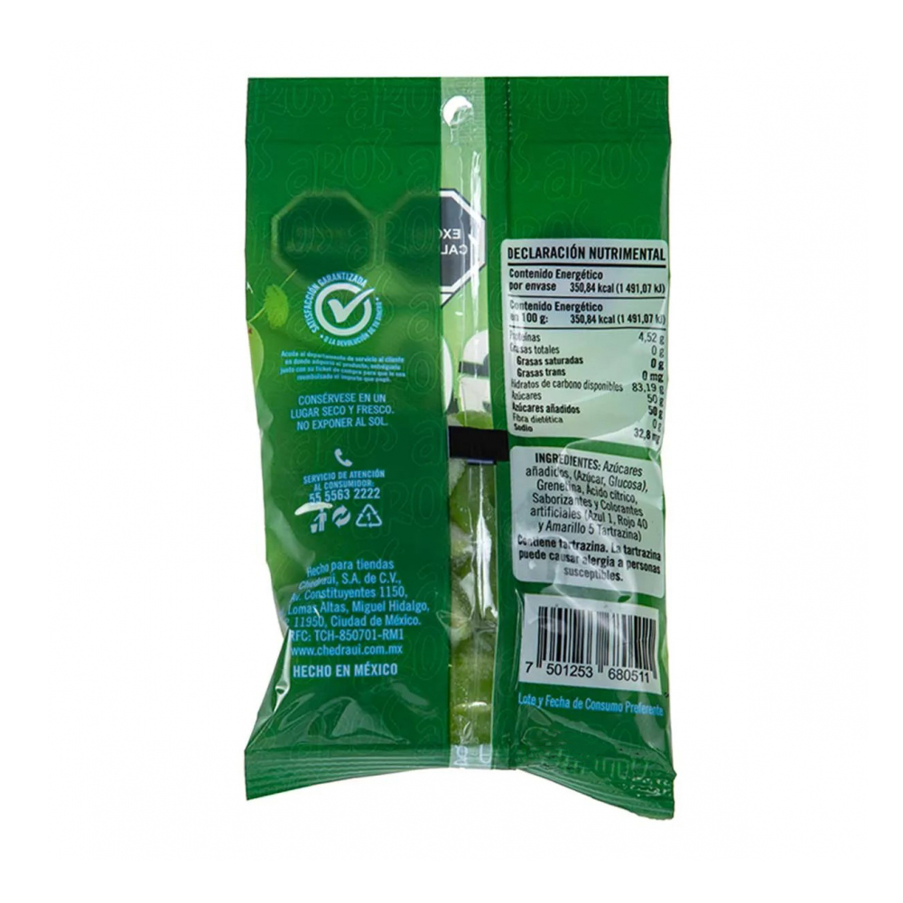 Gomitas de grenetina aros sabor manzana Selecto (100 g / 3.5 oz) - Miniatura 2