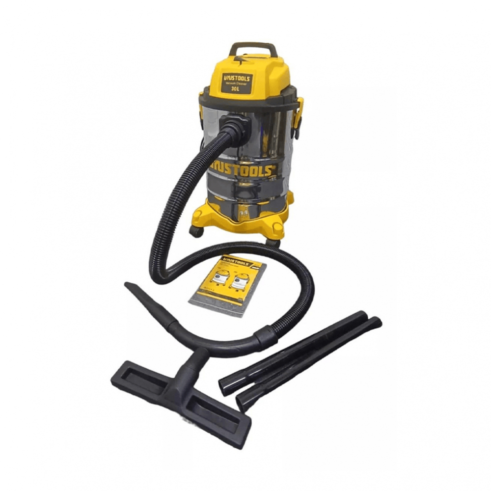 Aspiradora de cuerpo metálico de 30 L para polvo y liquido Uyustools ASP30LM-P - Miniatura 2