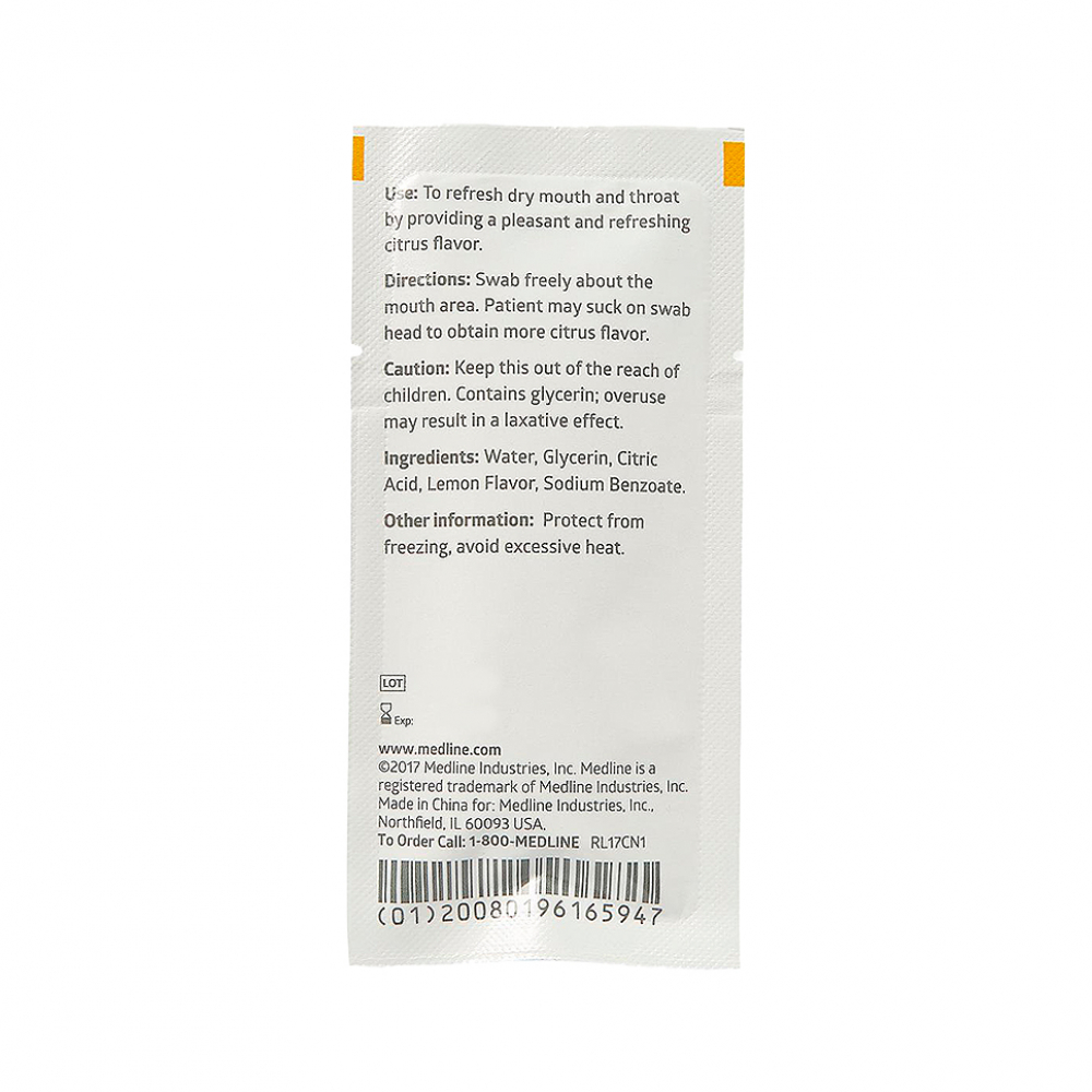 Bastoncillos de glicerina y limón orales Medline (3 U) - Miniatura 3