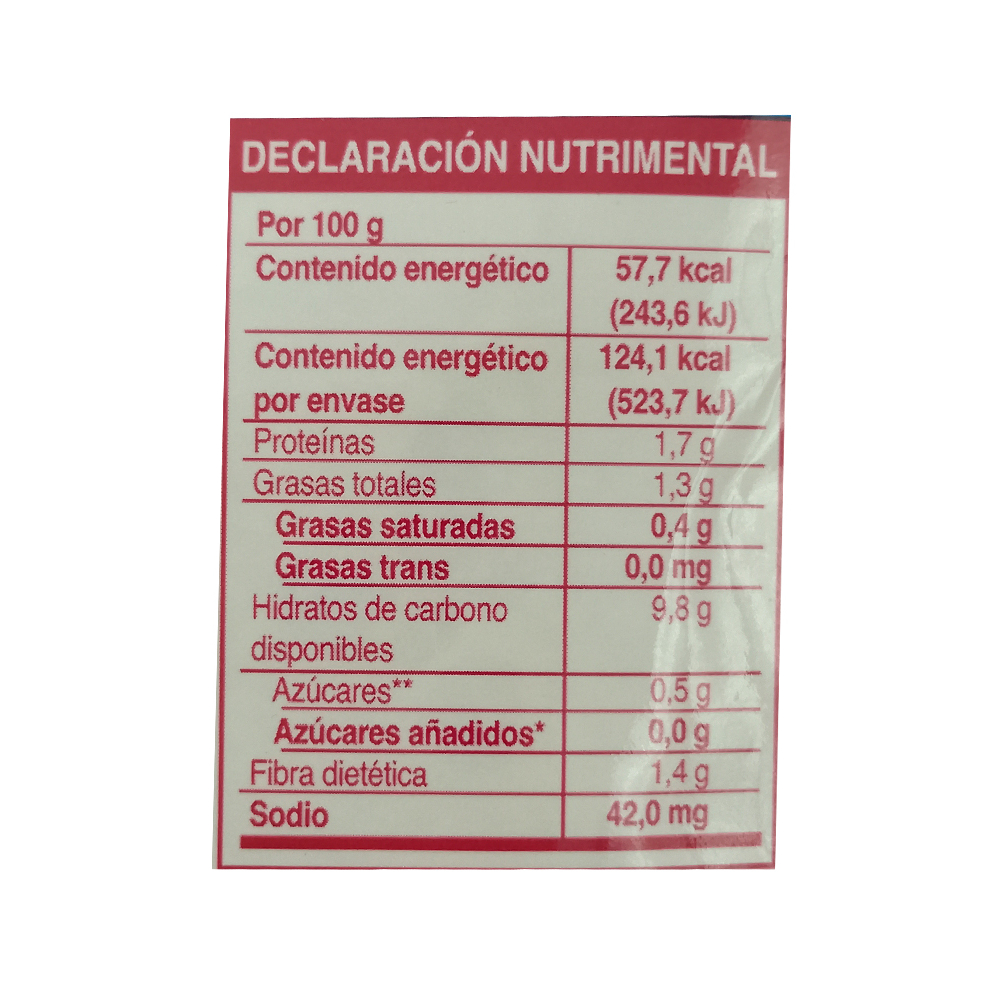 Avena integral instantánea sin azúcar sabor fresa con crema Granvita (35 g / 1.23 oz) - Miniatura 2