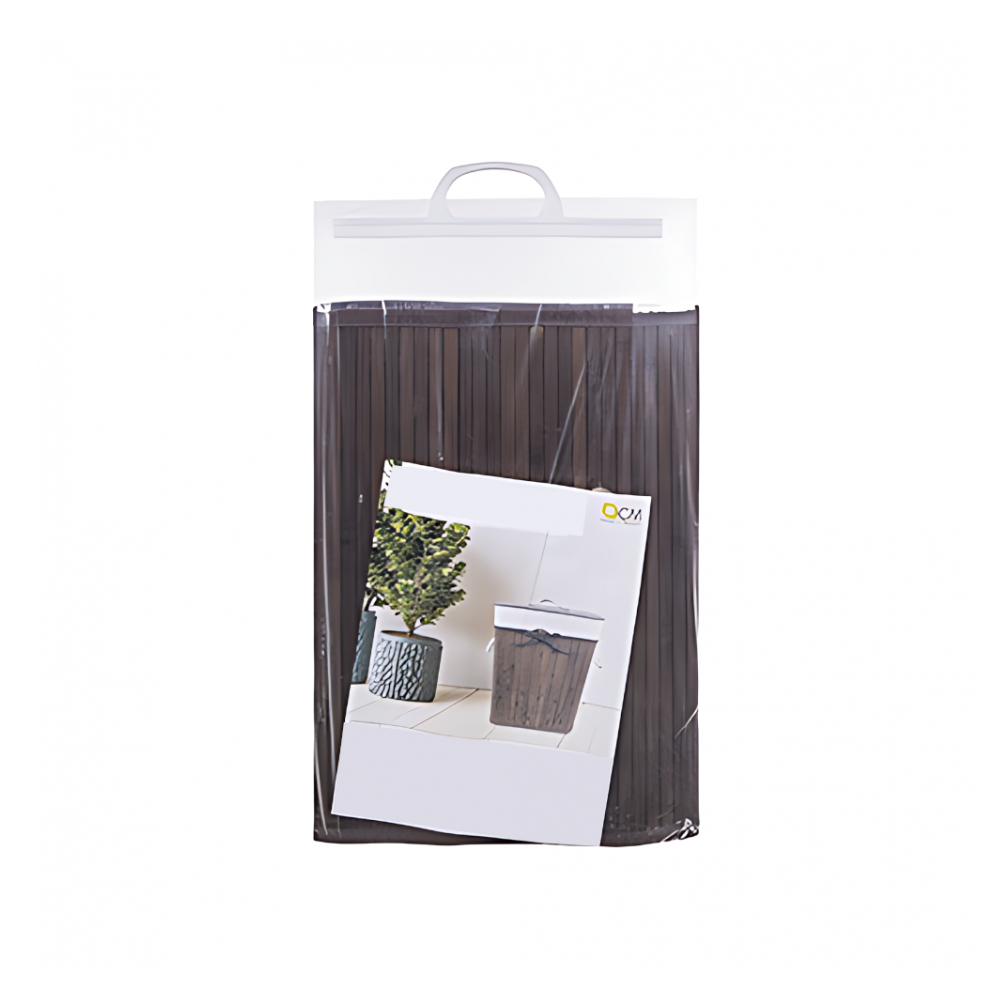 Ropero de bambú plegable cuadrado caoba con lazo de 28 cm x 42 cm Casa y Menaje - Miniatura 2