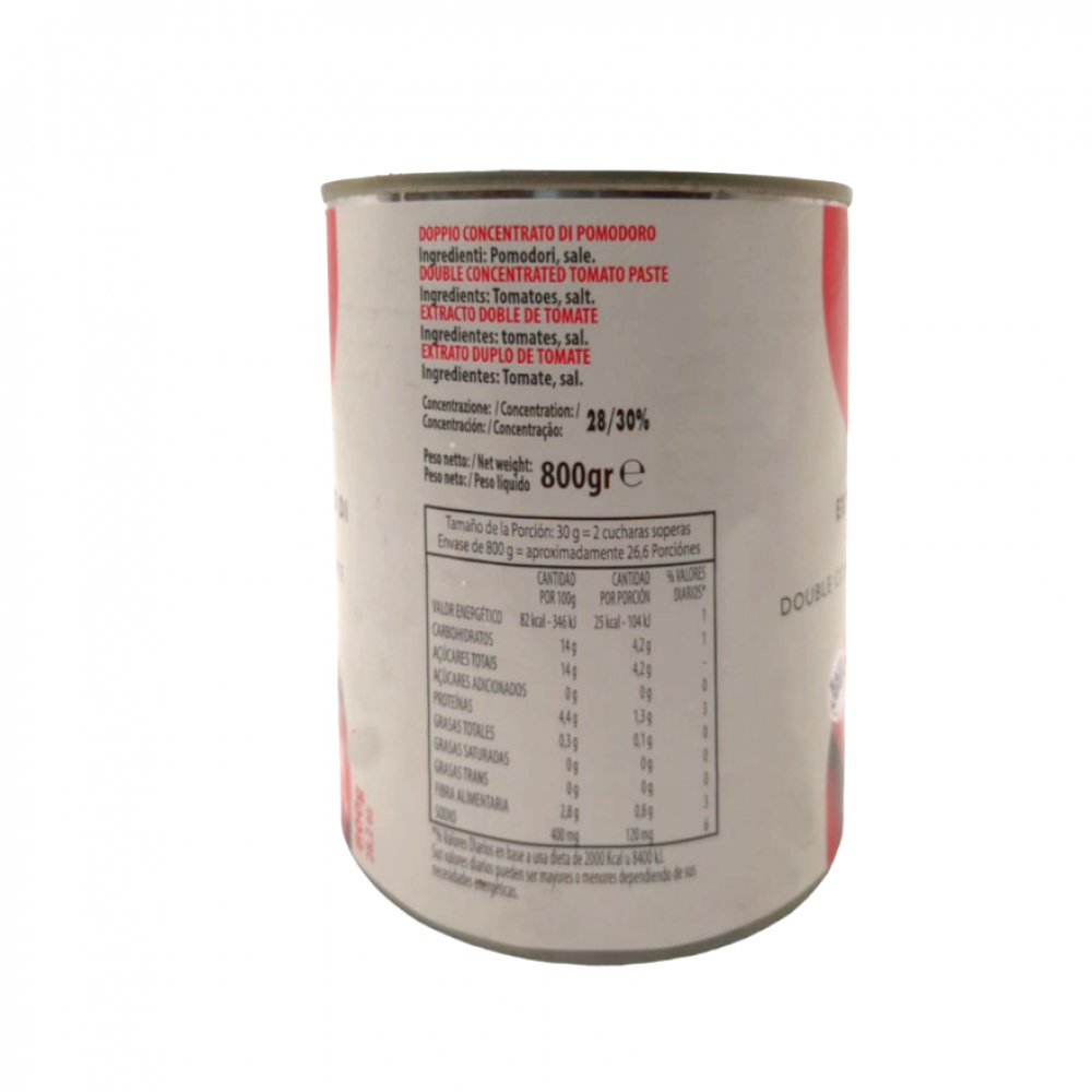 Concentrado doble de tomate Sara (800 g / 1.76 lb) - Miniatura 2