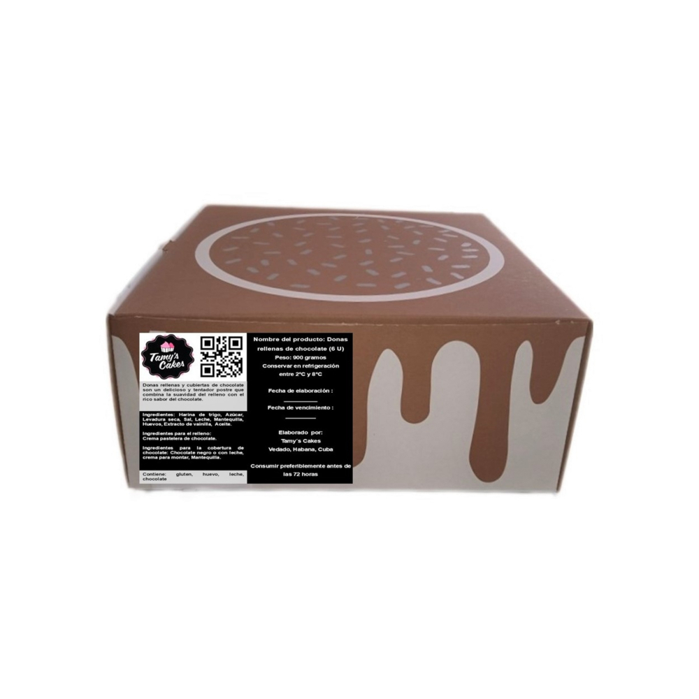 Donas rellenas de chocolate Tamys Cakes (6 U) - Miniatura 3