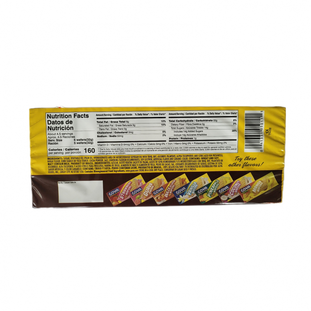 Sorbeto de vainilla relleno con crema sabor a chocolate Goya (140 g / 4.94 oz) - Miniatura 2