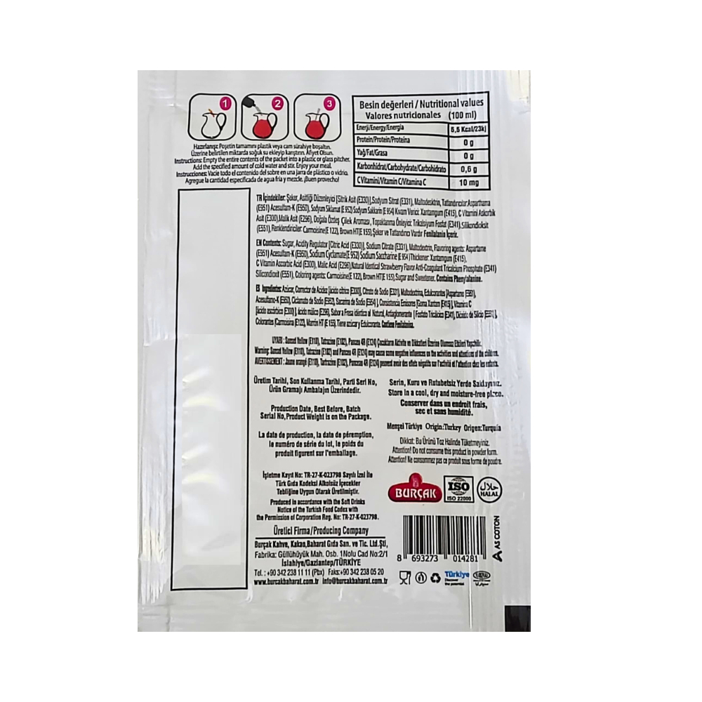 Refresco instantáneo sabor fresa Fruit Dance (10 g) - Miniatura 2