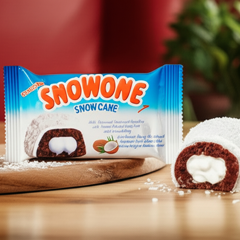 Malvavisco de chocolate blanco y coco Hazal Snowone (50 g / 1.76 oz) - Miniatura 4