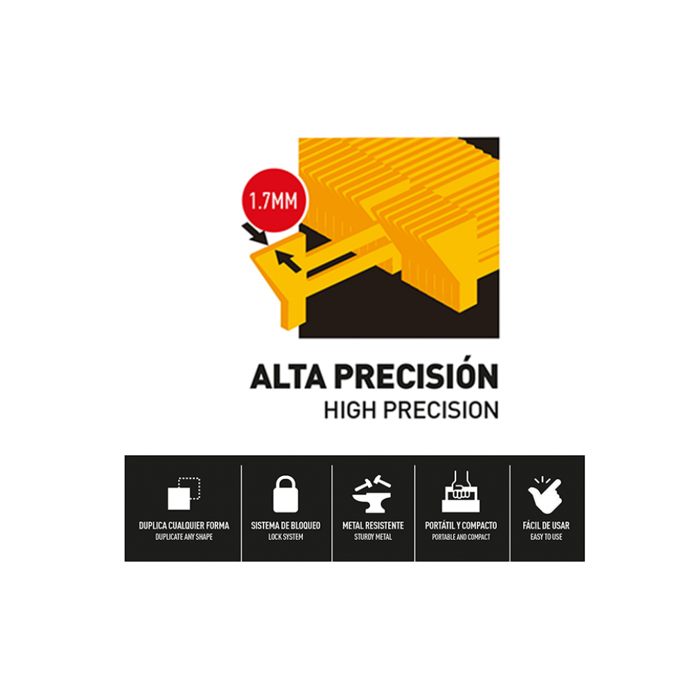 Medidor - copiador - de contorno 10'' Covo - Miniatura 3