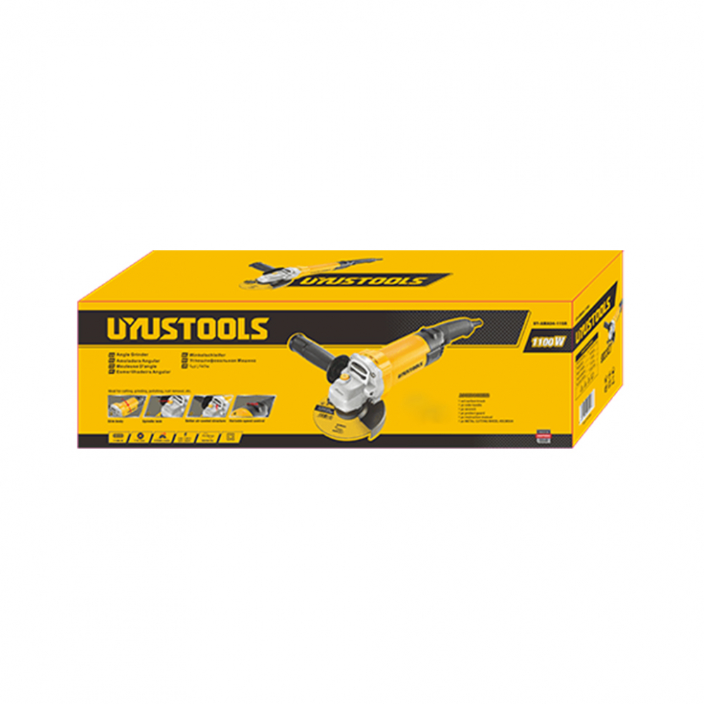 Amoladora - pulidora o esmeril - angular con regulador de 125 mm 1100 W Uyustools - Miniatura 2