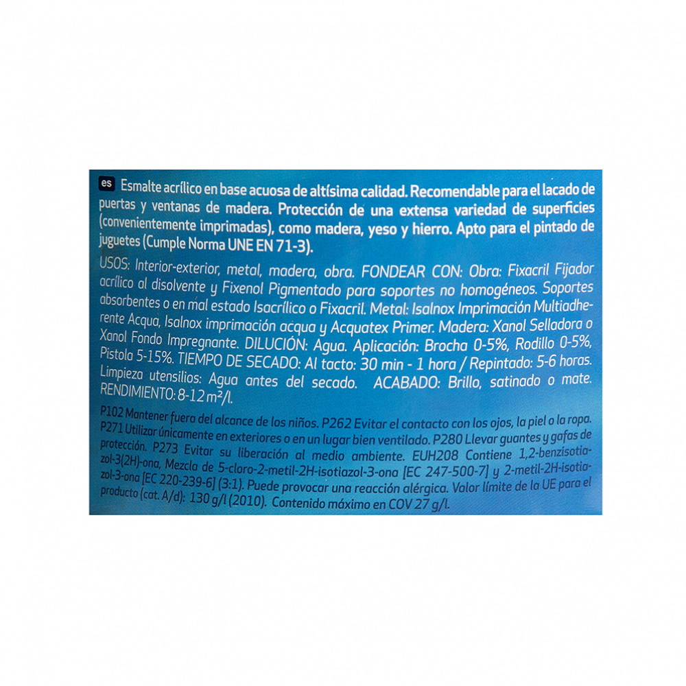 Esmalte al agua color negro Acquatex Isaval (4 L) - Miniatura 4