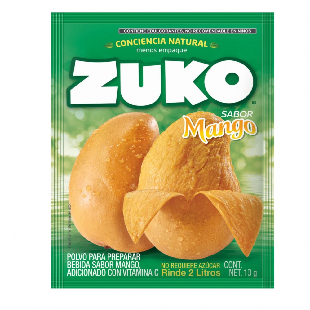 Refresco instantáneo sabor a mango Zuko (13 g) - Imagen 1