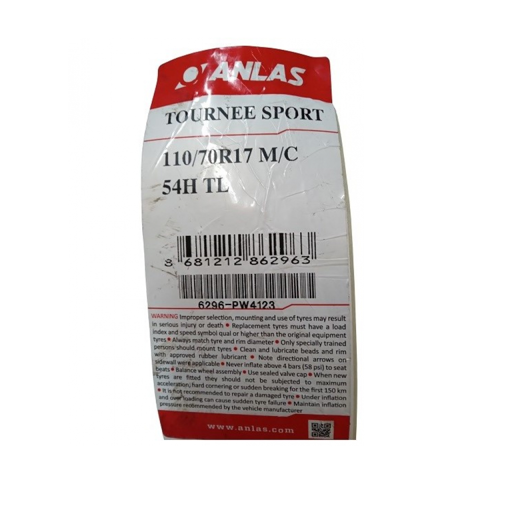 Neumático para moto 110/70 - R17 Anlas TOURNÉE - Miniatura 2