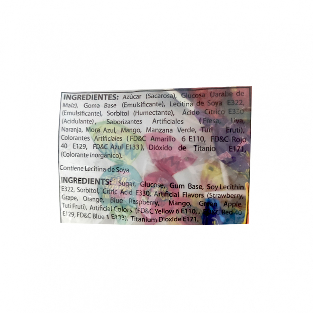 Caramelo con palo doble chicle XXL Confites Venus (1.15 Kg / 2.54 lb) - Miniatura 2