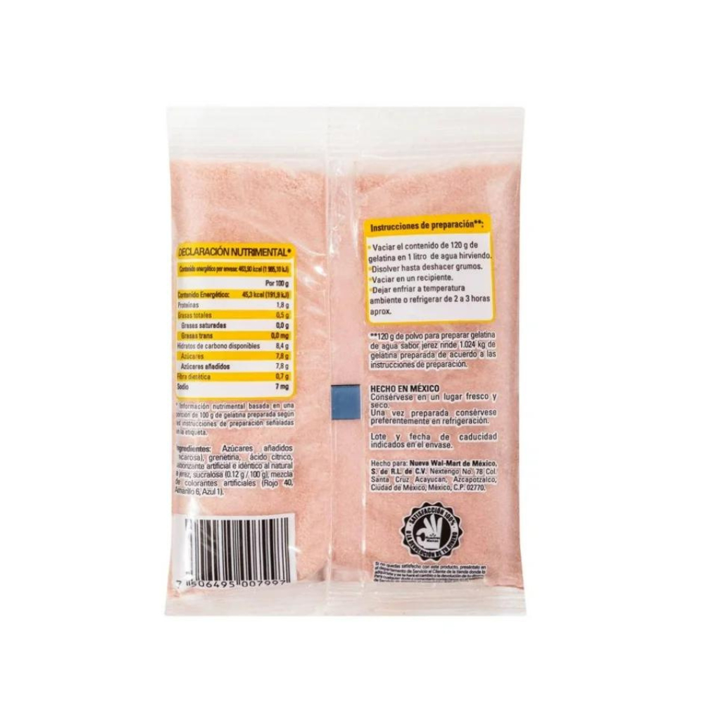 Gelatina sabor jerez Aurrera (120 g / 4.2 oz) - Miniatura 2