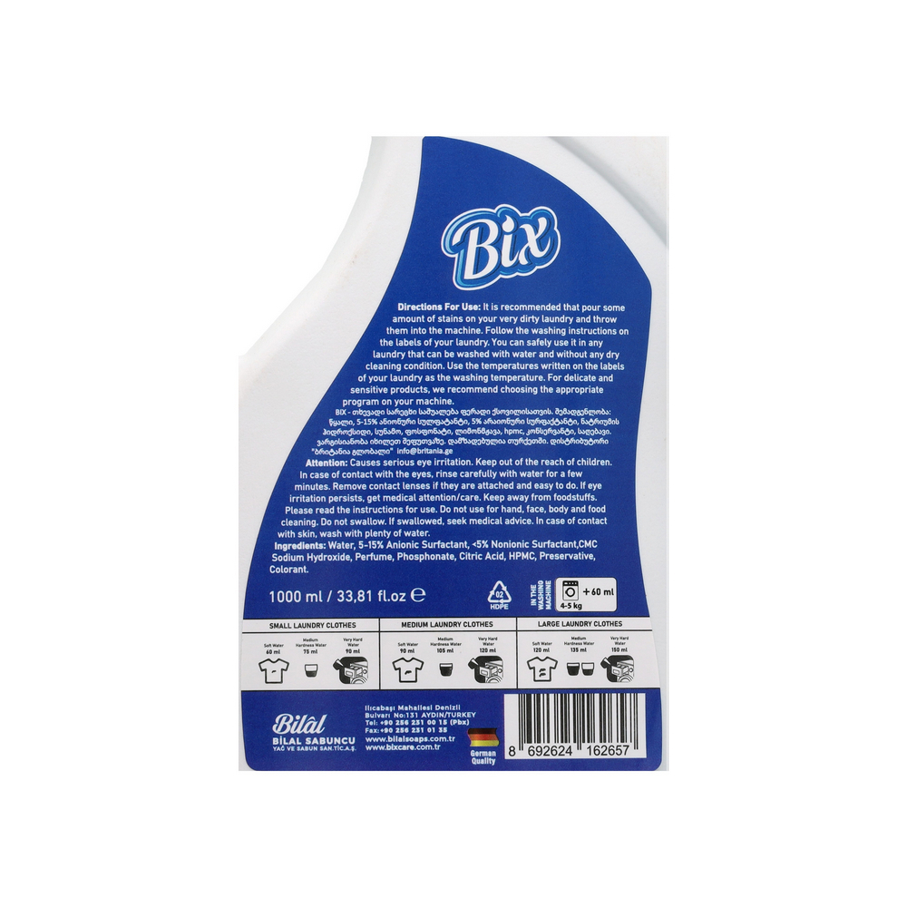 Detergente líquido para ropa de color Bix (1 L) - Miniatura 4