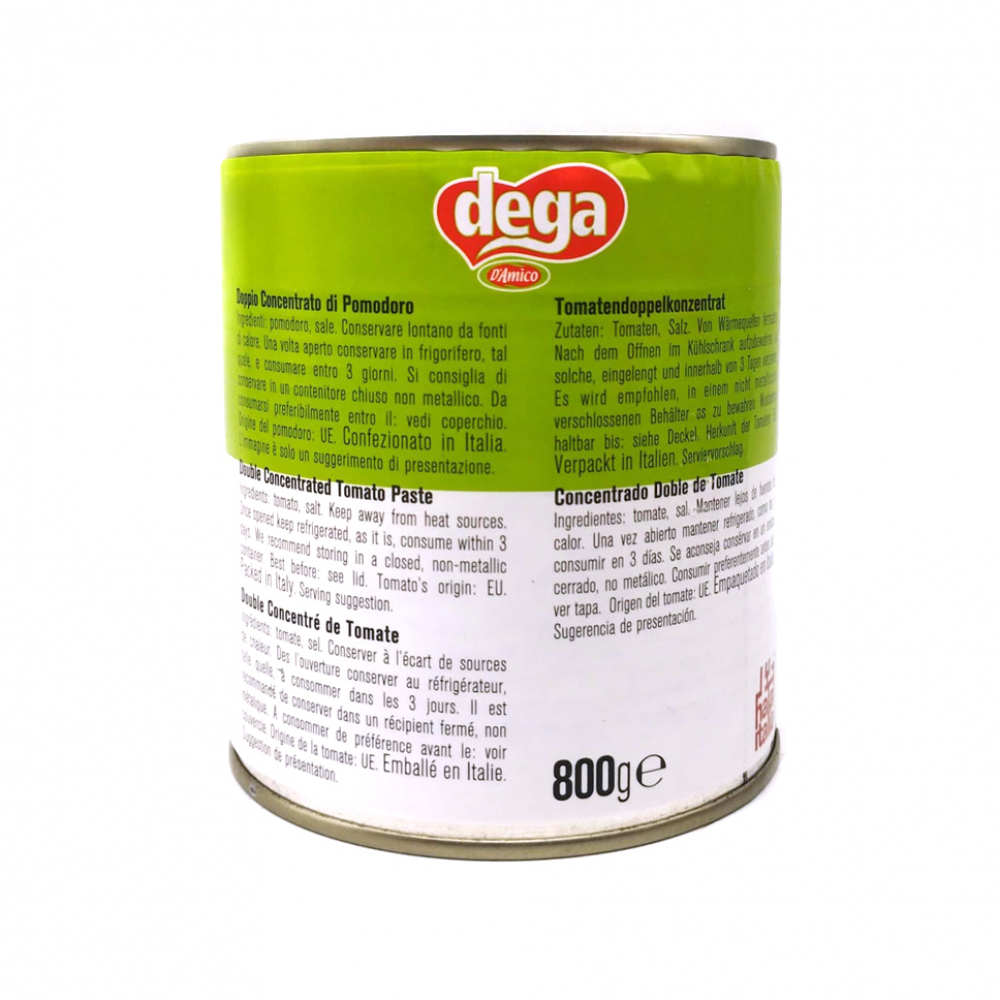 Concentrado doble de tomate Dega (800 g / 1.76 lb) - Miniatura 2