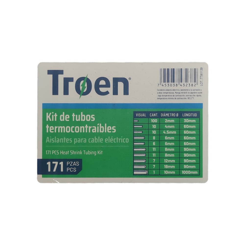 Kit de 171 tubos termocontraibles Troen - Miniatura 2