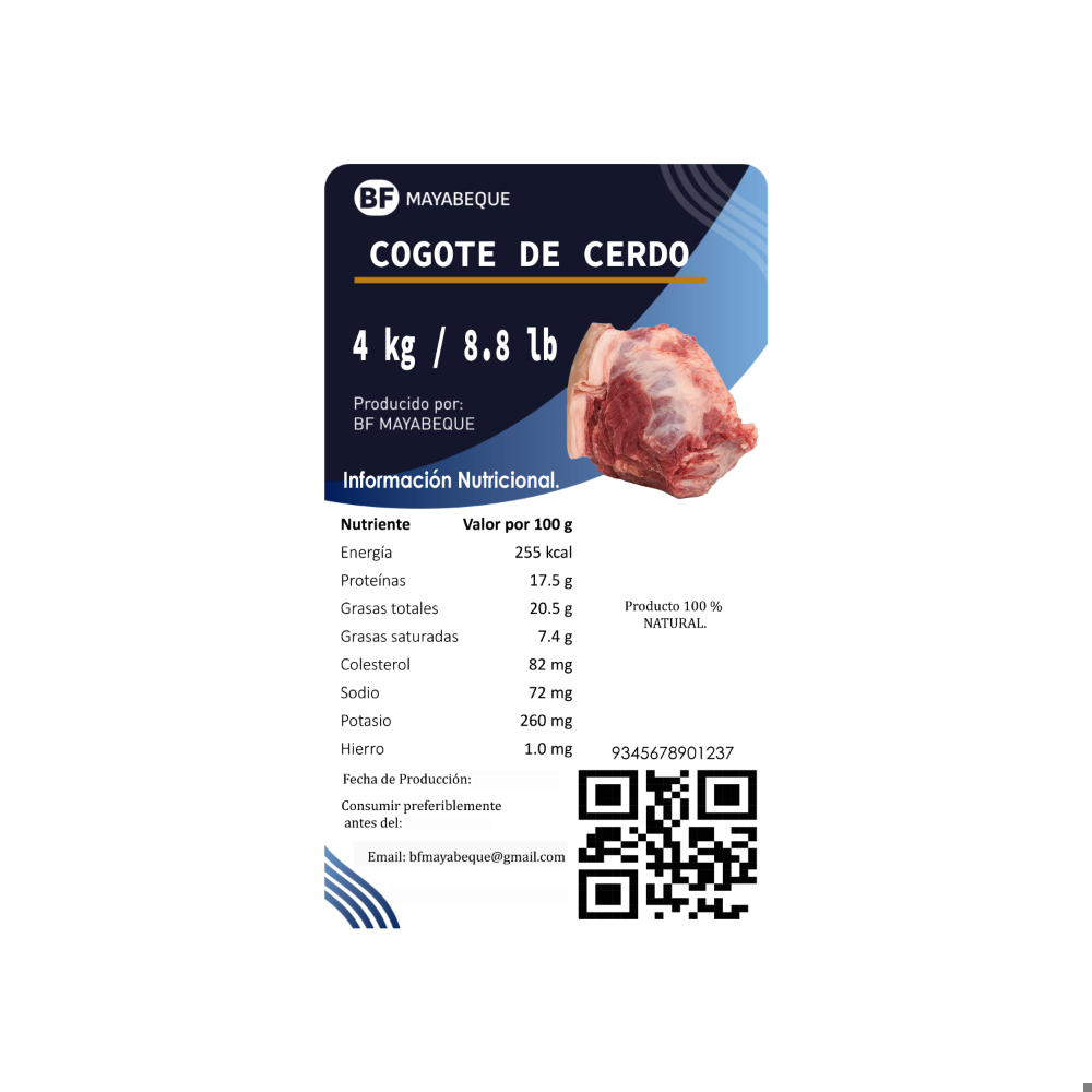Cogote de cerdo BF Mayabeque (4 kg / 8.8 lb) - Miniatura 3