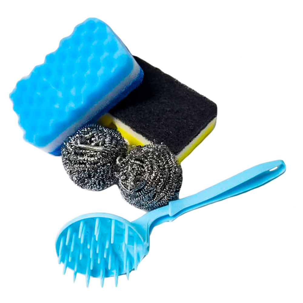 Paquete de esponjas, estropajos y cepillo para fregar Marwa - Miniatura 2