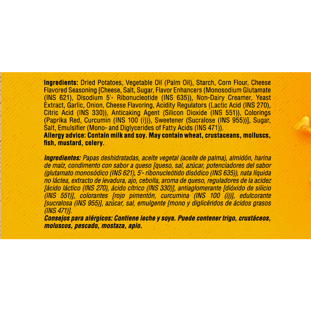 Papas fritas crujientes sabor a queso YEYA (14 x 160 g / 5.64 oz) - Miniatura 3