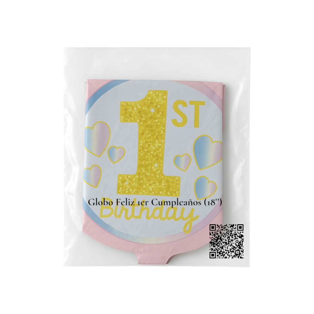 Globo Feliz 1er Cumpleaños Ballon (17 pulgadas) - Miniatura 3
