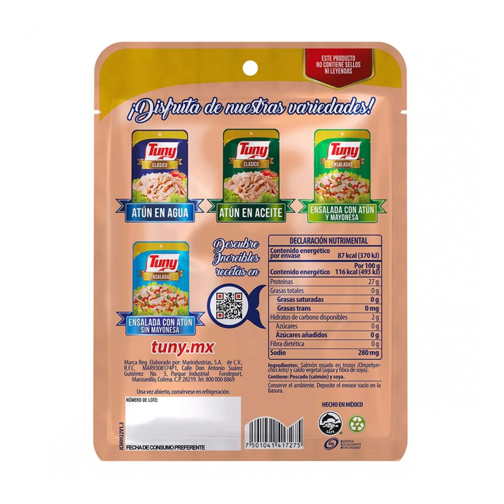 Salmón en agua clásico Tuny (75 g / 2.64 oz) - Miniatura 3