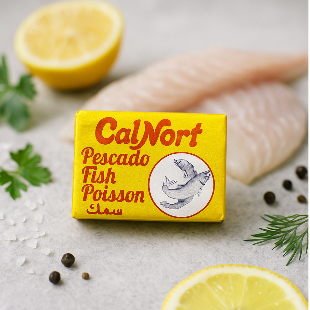 Cubo -pastilla- de caldo de pescado Calnort (10 g) - Miniatura 3
