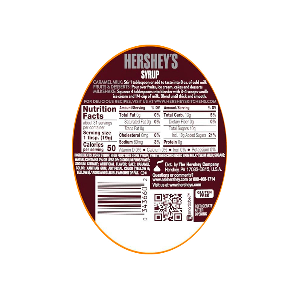 Jarabe de caramelo Hershey's (623 g / 1.37 lb) - Miniatura 3