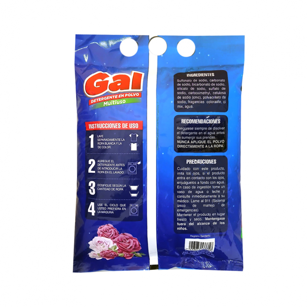 Detergente en polvo multiuso con aroma a rosas Gal (500 g / 1.1 lb) - Miniatura 3