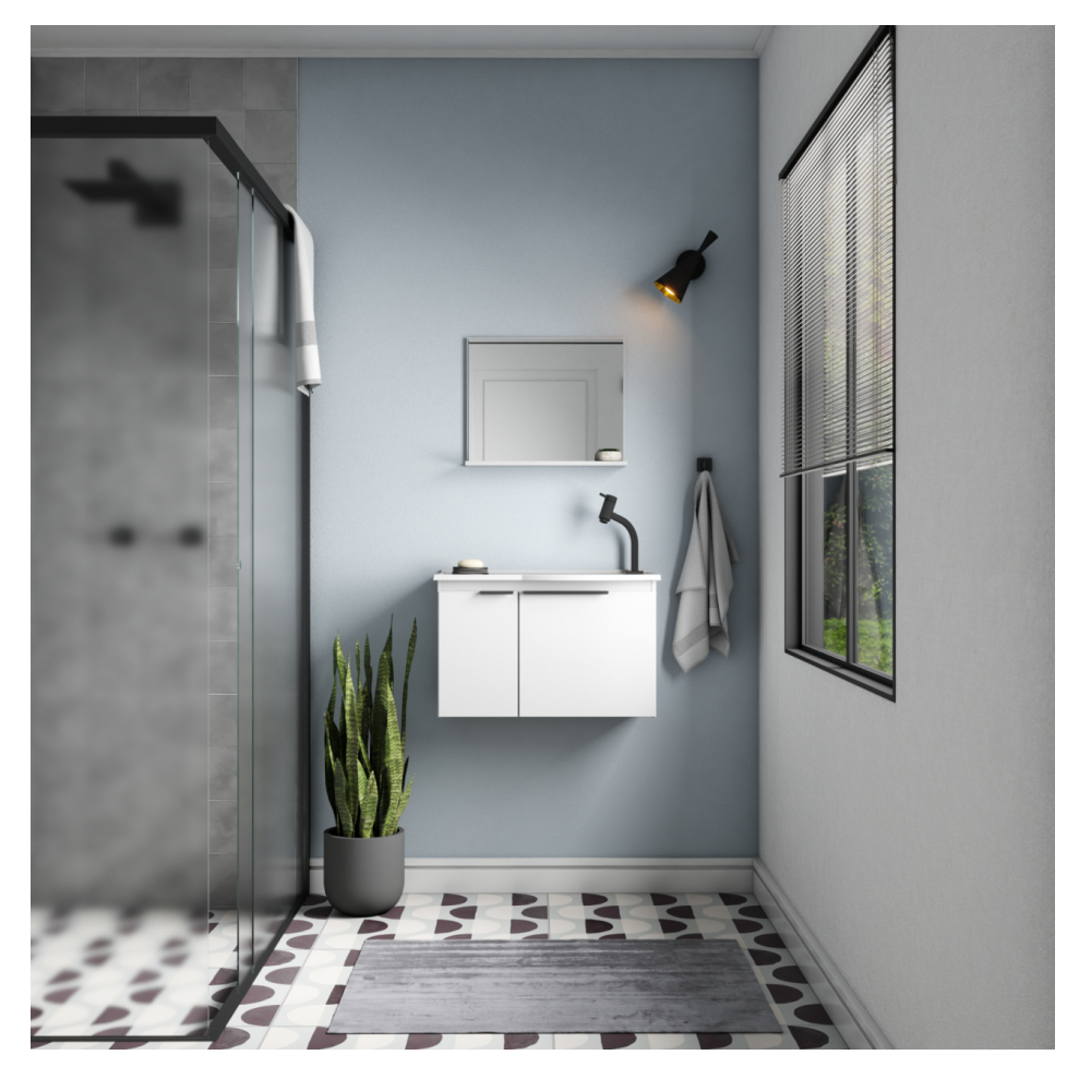 Mueble de baño blanco en madera Cozimax Quartz - Miniatura 2
