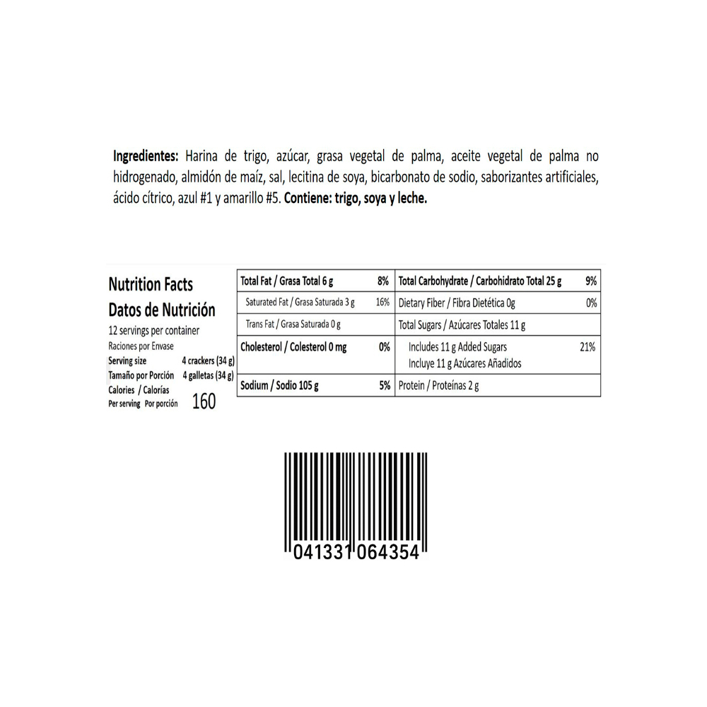 Galletas rellenas con crema sabor a limón Carnaval Goya (403 g / 14.2 oz) - Miniatura 3