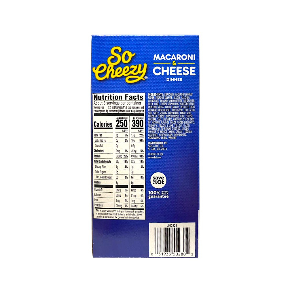 Macarrones con queso So Cheezy (206 g / 7.25 oz) - Miniatura 3
