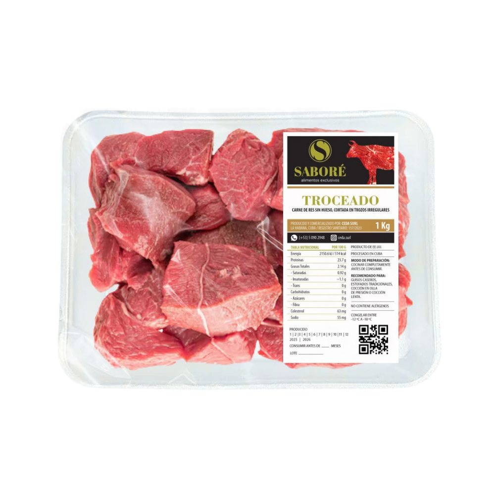 Carne de res de segunda troceada Saboré (1 kg / 2.2 lb) - Miniatura 4