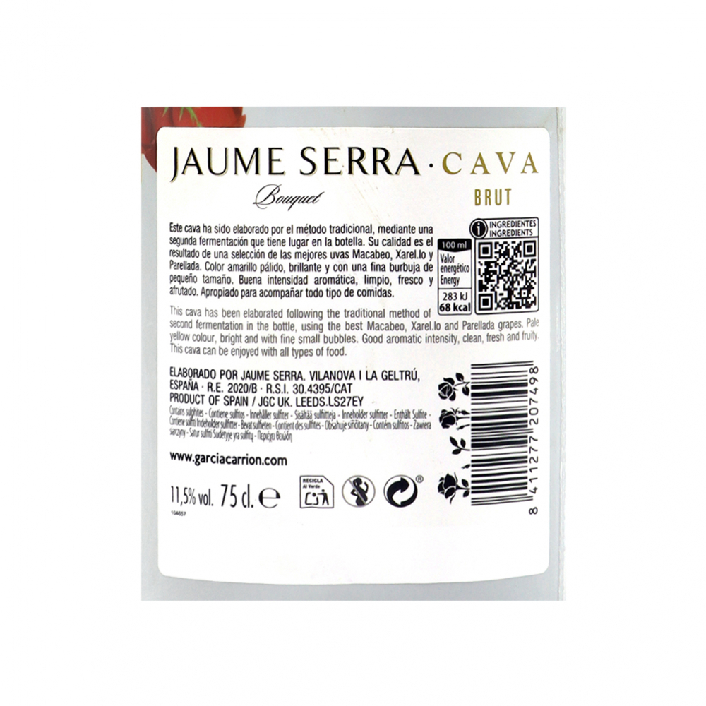 Cava Brut Jaume Serra (750 ml) - Miniatura 3