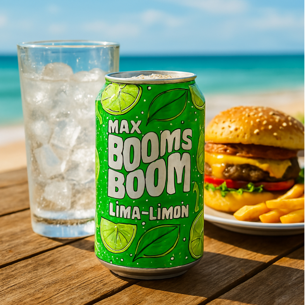 Bebida refrescante gaseada sabor lima-limón Max Booms Boom (330 ml / 11.2 fl oz) - Miniatura 4