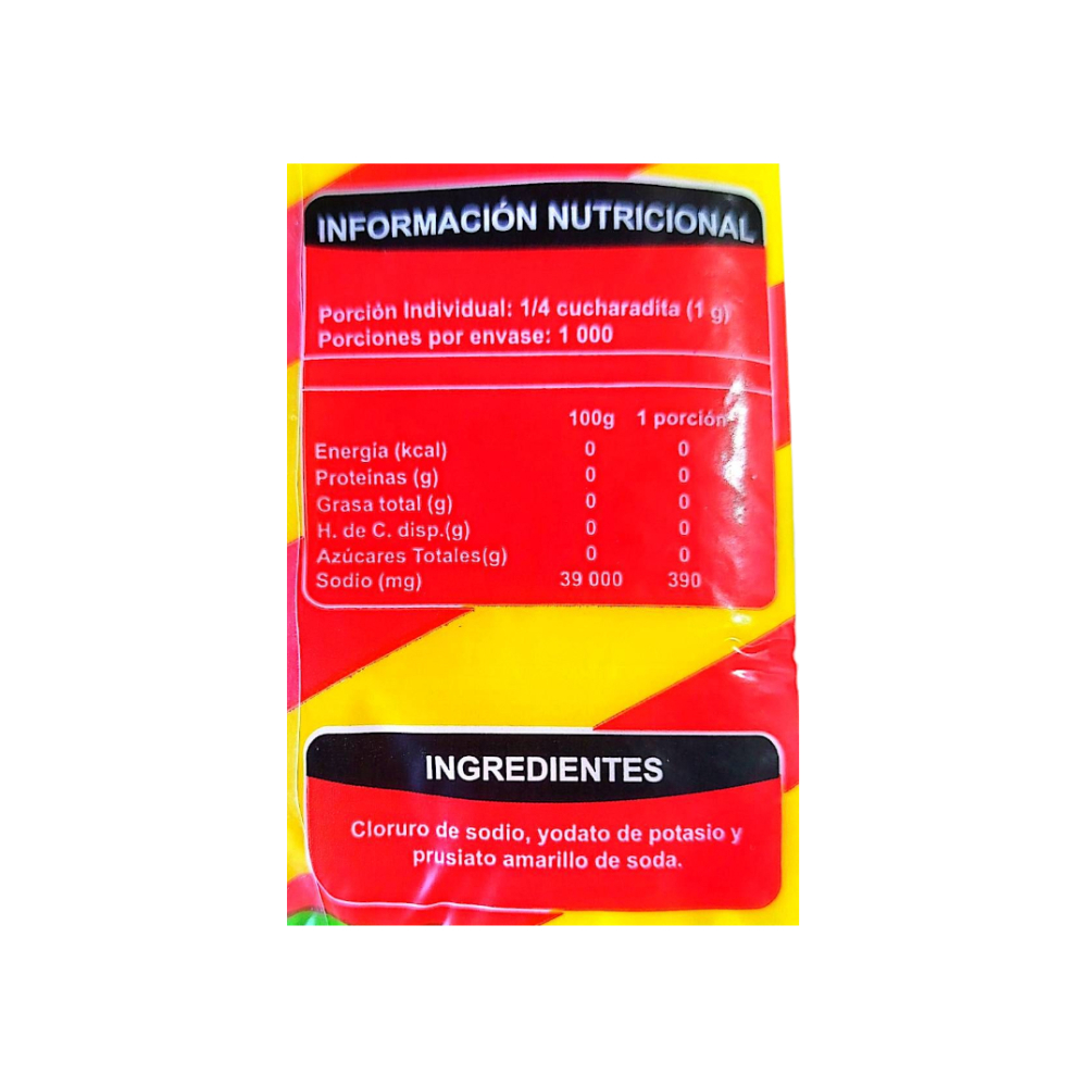 Sal fina yodada Venus (1 kg / 2.2 lb) - Miniatura 2