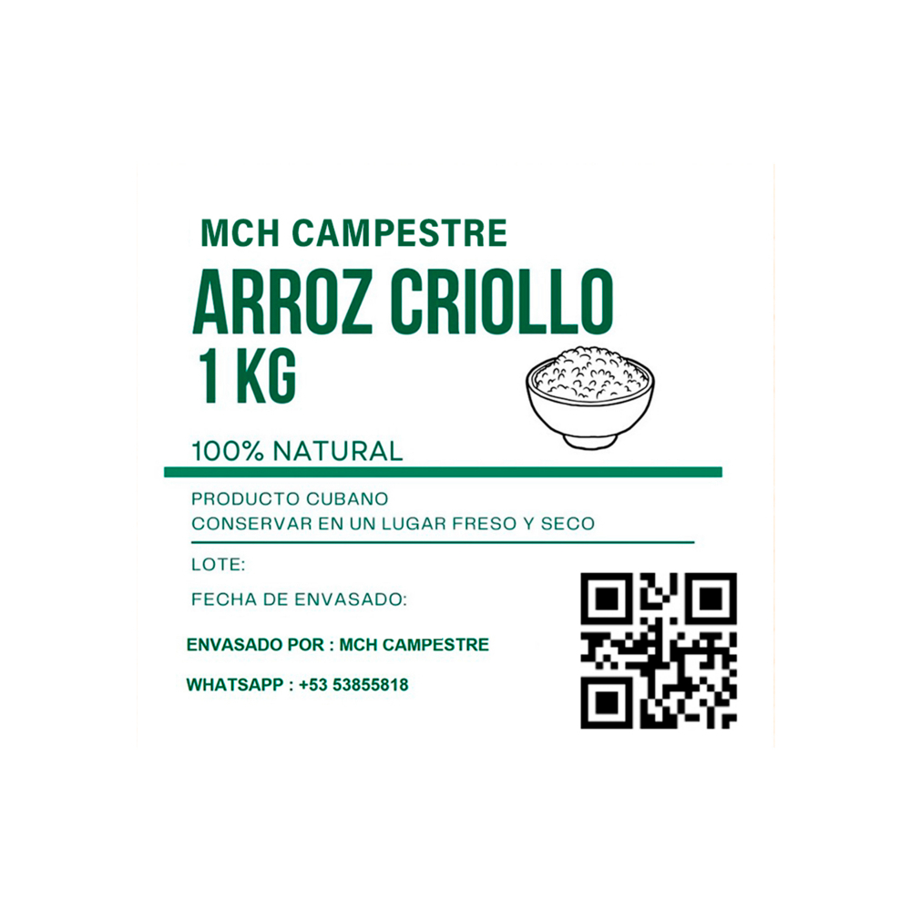 Arroz criollo MCH-Campestre (1 kg / 2.2 lb) - Miniatura 3
