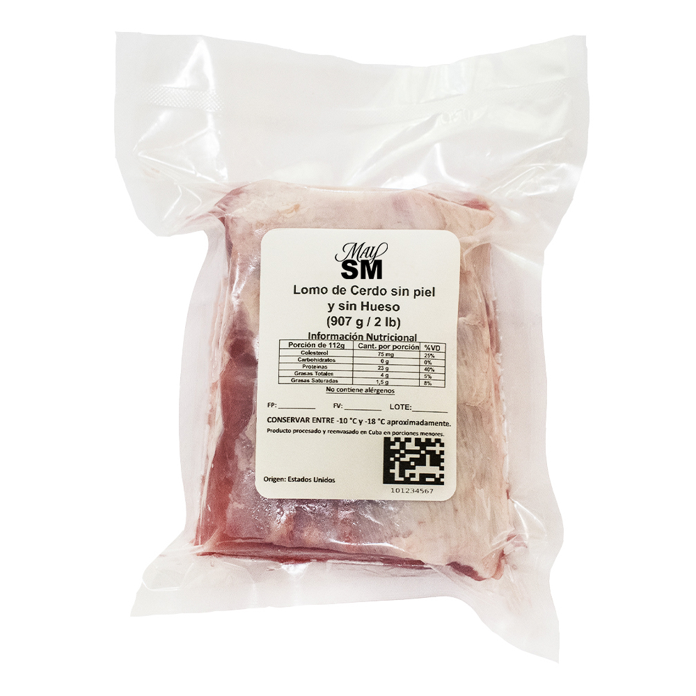 Lomo de cerdo sin hueso y sin piel May SM (907 g / 2 lb) - Miniatura 2