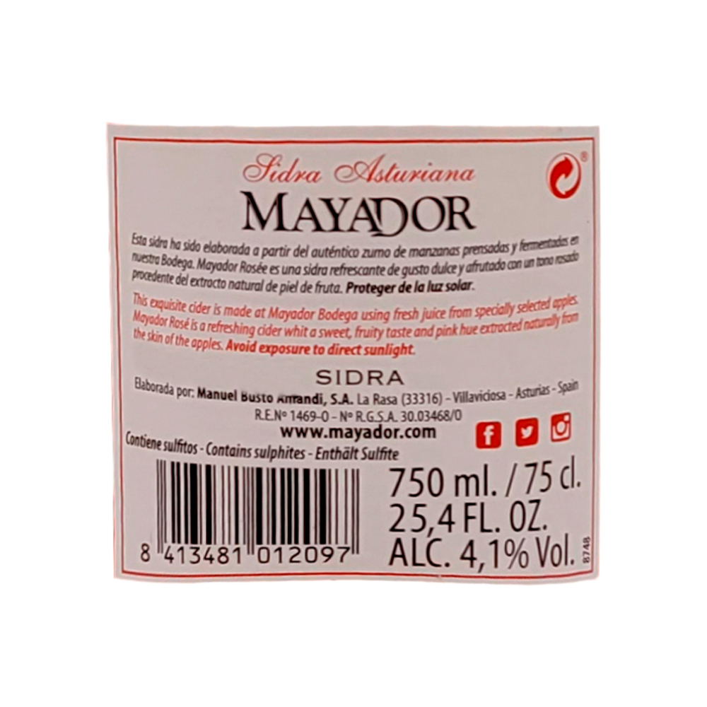 Sidra rosada Mayador (750 ml) - Miniatura 3