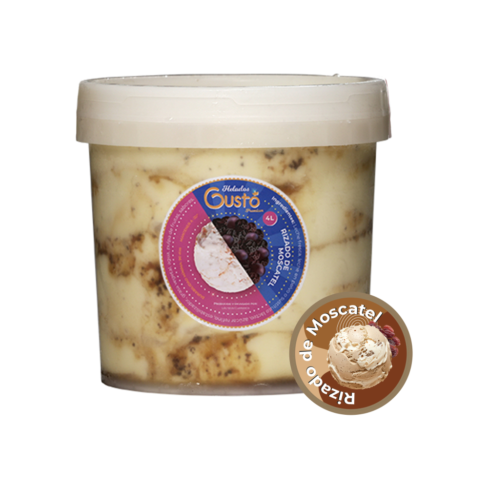 Helado Premium de rizado de moscatel Gustó (4 L) - Miniatura 2
