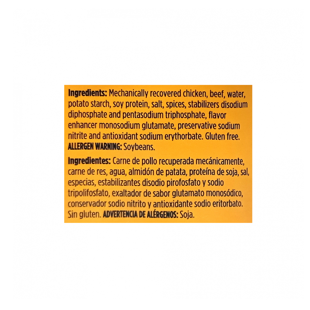 Embutido de pollo con carne de res Dinda (200 g / 7.05 oz) - Miniatura 4