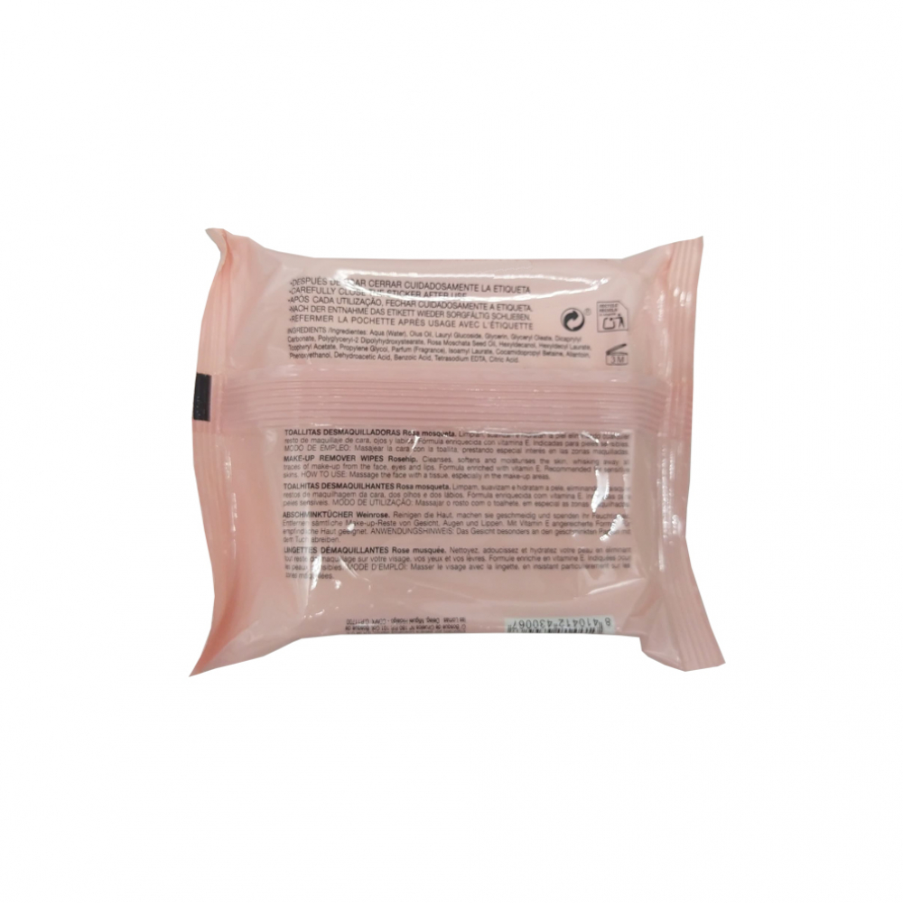 Toallitas desmaquilladoras con Rosa Mosqueta Babaria (25 U) - Miniatura 2