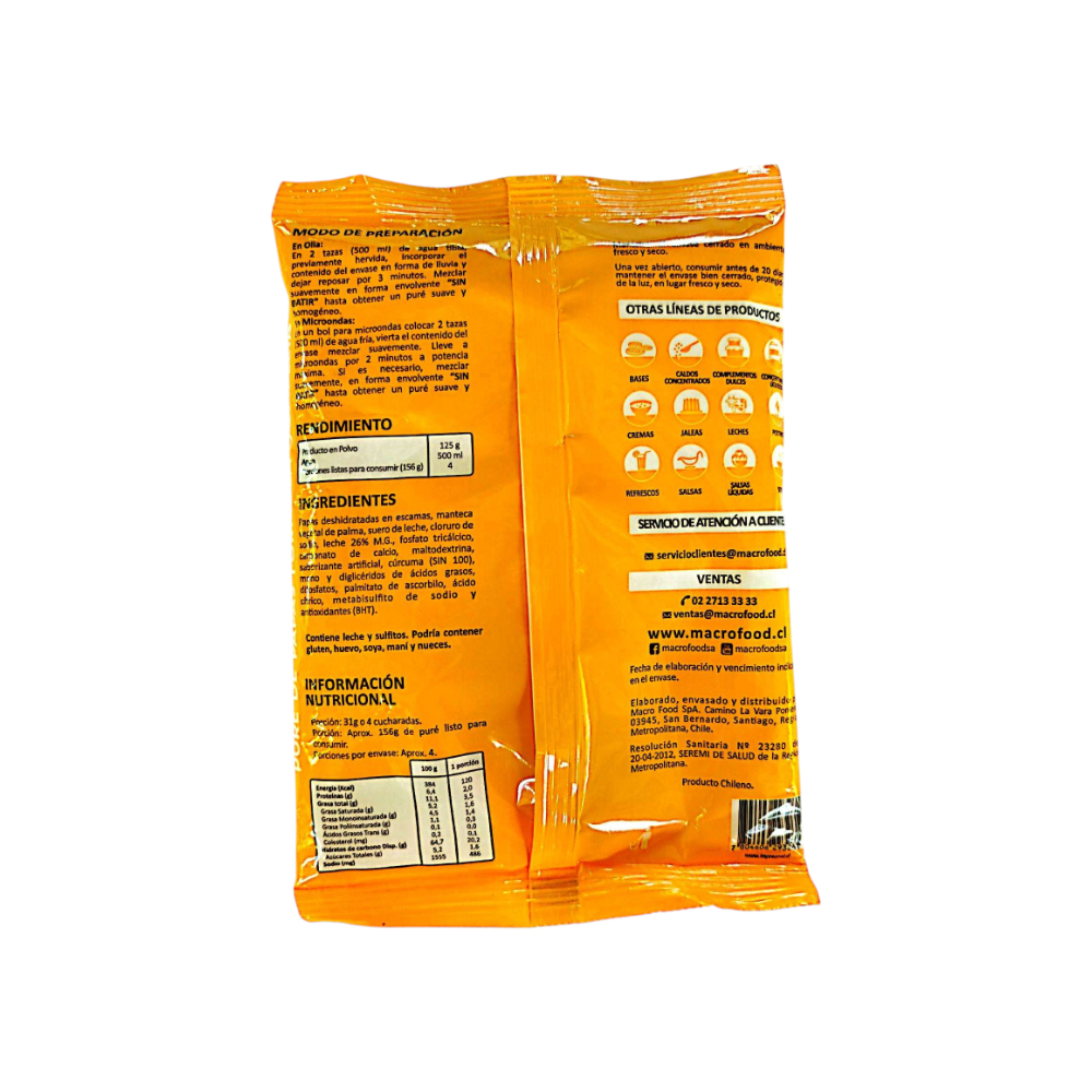 Pure de papas Fórmula Completa Macro Food (125 g / 4.4 oz) - Miniatura 4