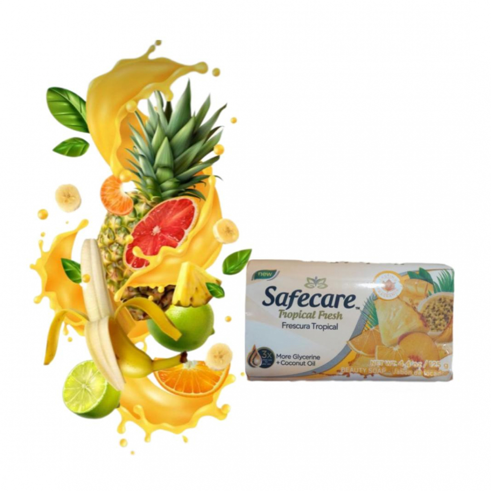 Jabón de tocador frescura tropical Safecare (125 g / 4.4 oz) - Miniatura 4