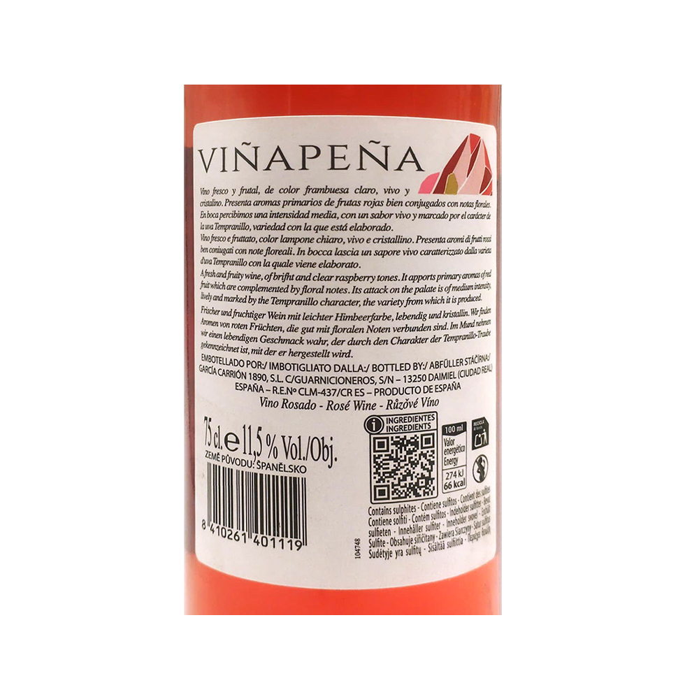 Vino rosado Tempranillo Viñapeña (750 ml) - Miniatura 3