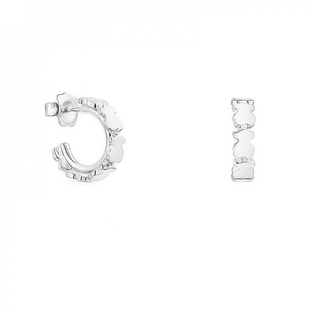 Tous Basics Aros Tous Bear Plata Tous Basics Pendientes Aro Con