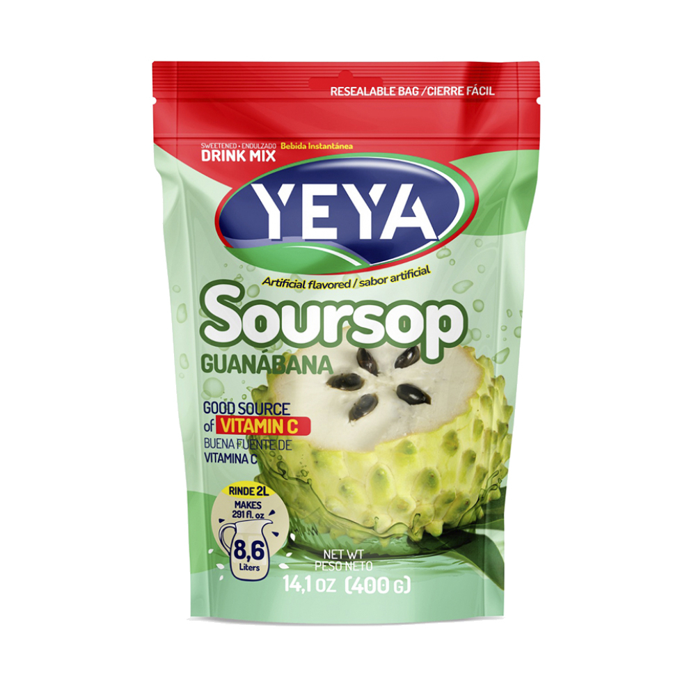 Refresco instantáneo -con azúcar- sabor a guanábana YEYA (15 x 400 g / 14.1 oz) - Miniatura 2