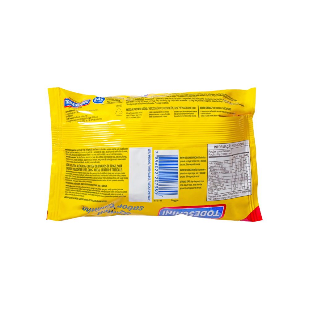 Fideos instantáneos sabor a pollo Todeschini (4 x 85 g / 2.99 oz) - Miniatura 2