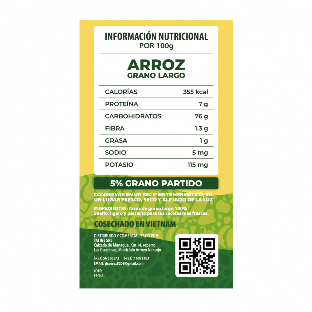 Arroz de grano largo Campo Vivo (1 kg / 2.2 lb) - Miniatura 2