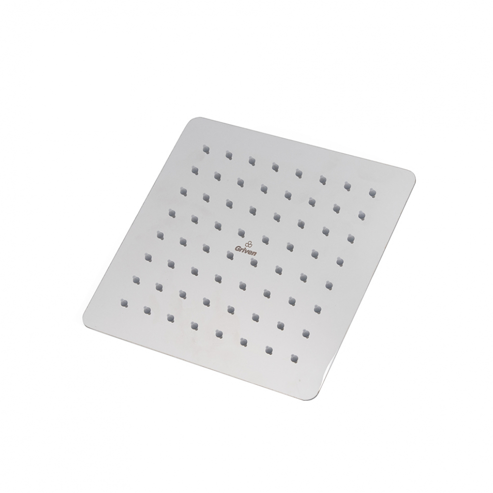 Regadera cuadrada para ducha de 8". Tipo lluvia con acabado en cromo Griven - Miniatura 2