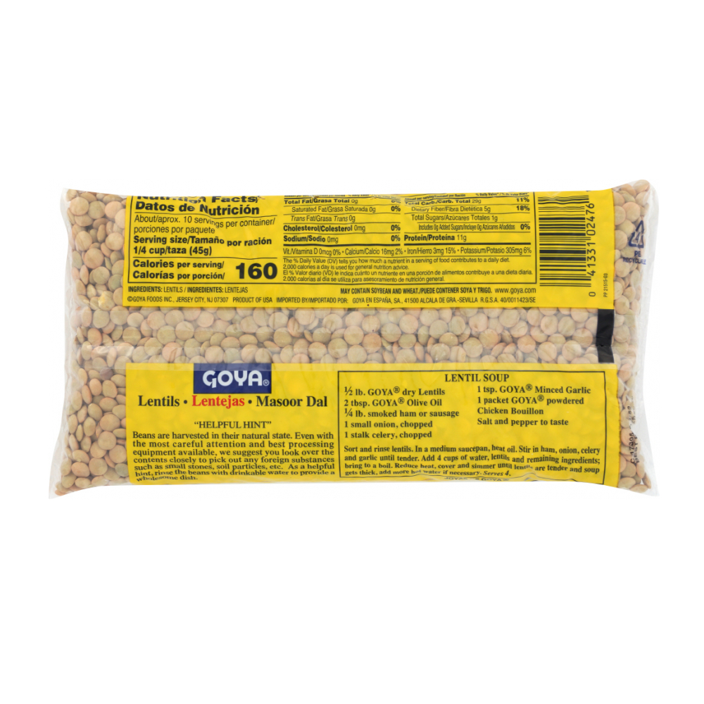 Lentejas Goya (397 g / 14 oz) - Miniatura 2